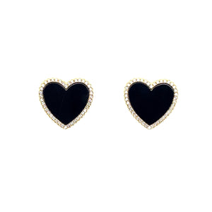 Large Perfect Heart Studs
