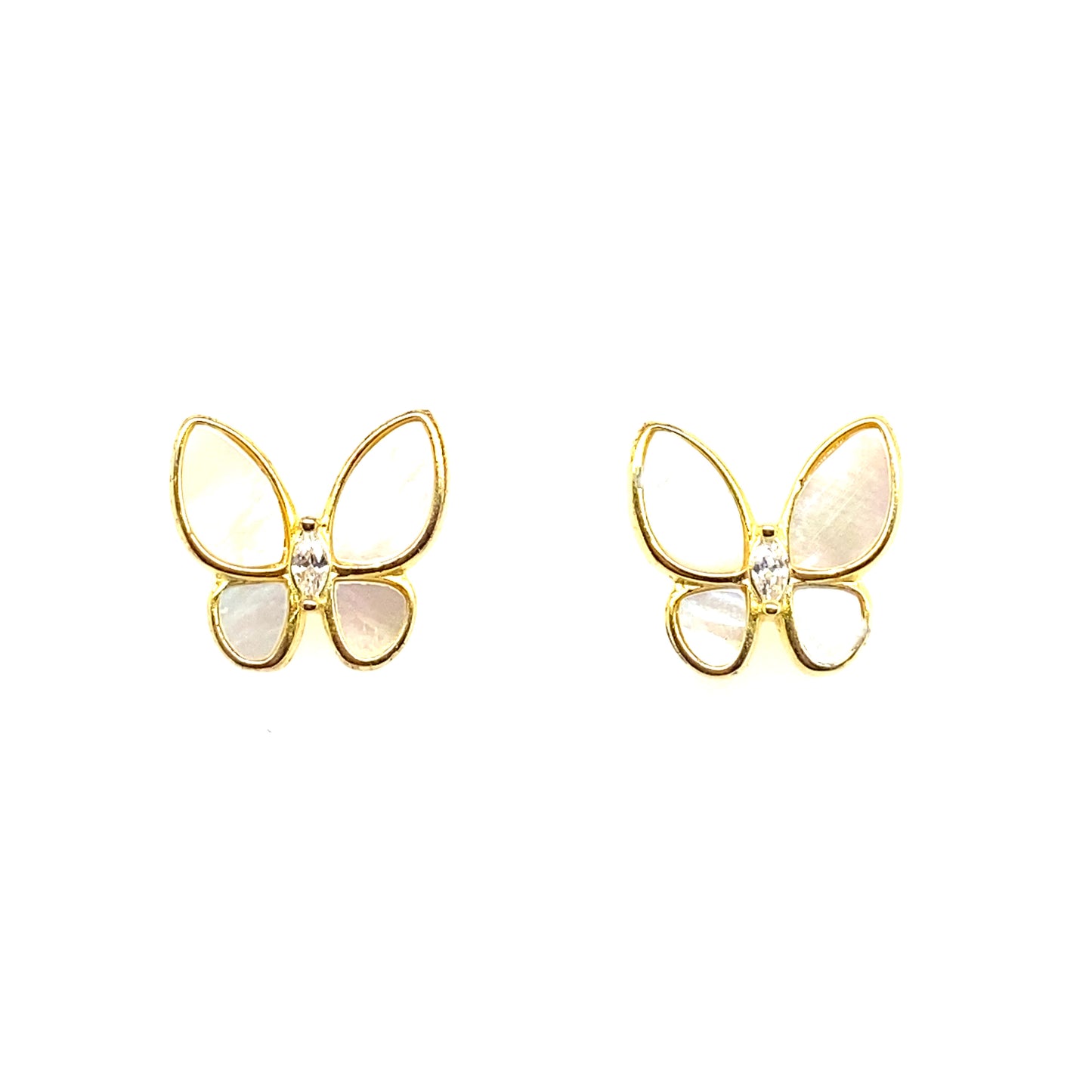 Mother Of Pearl Butterfly Studs
