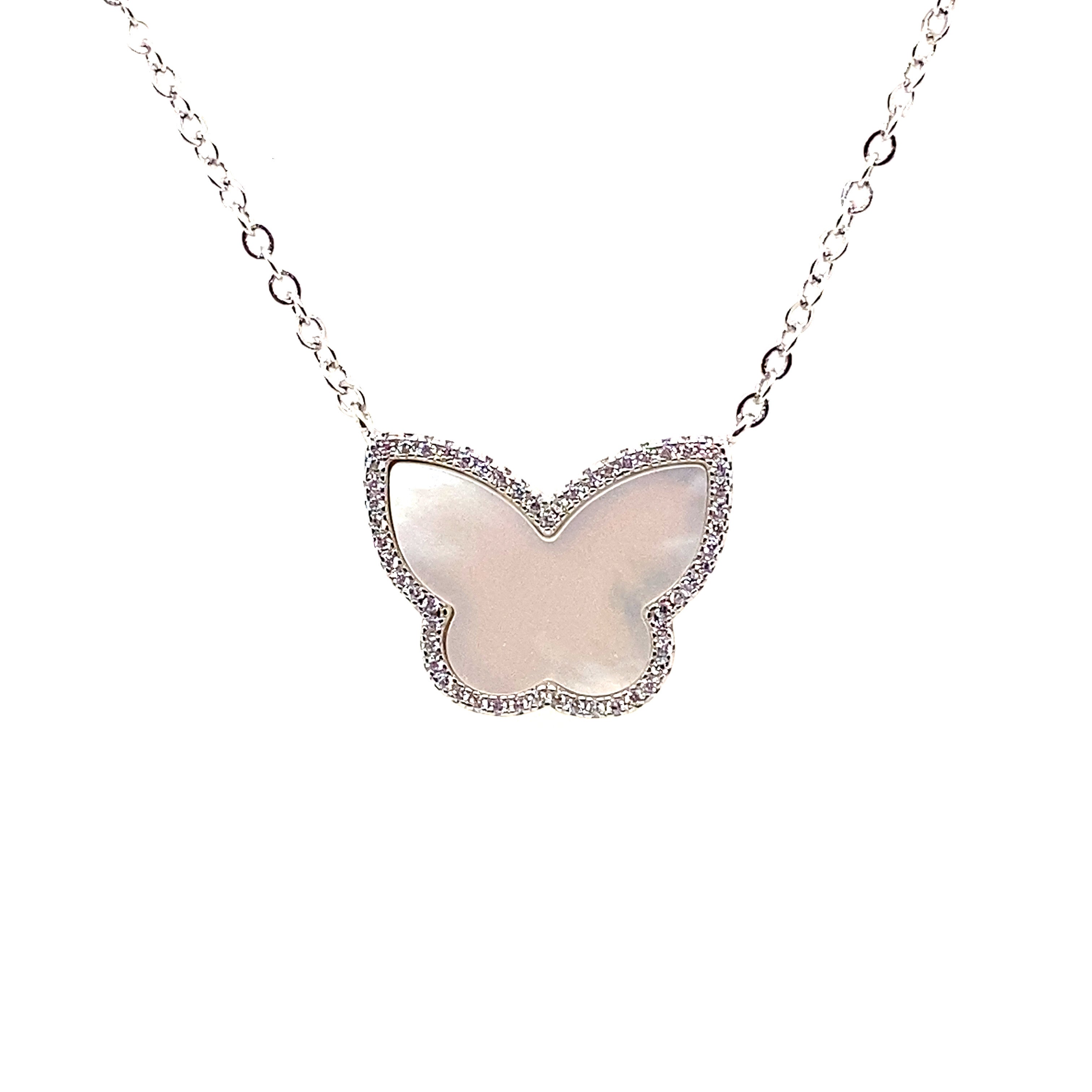 Stone Butterfly Necklace