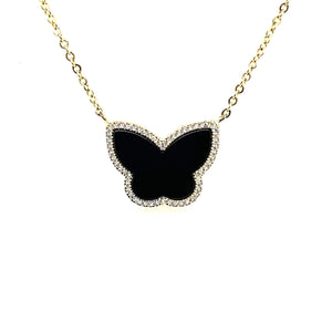 Stone Butterfly Necklace