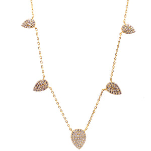 Pave Teardrop Necklace