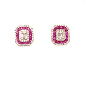 Standout Oversized Baguette Studs