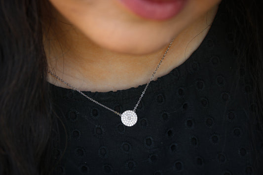 Pave Solitaire Necklace