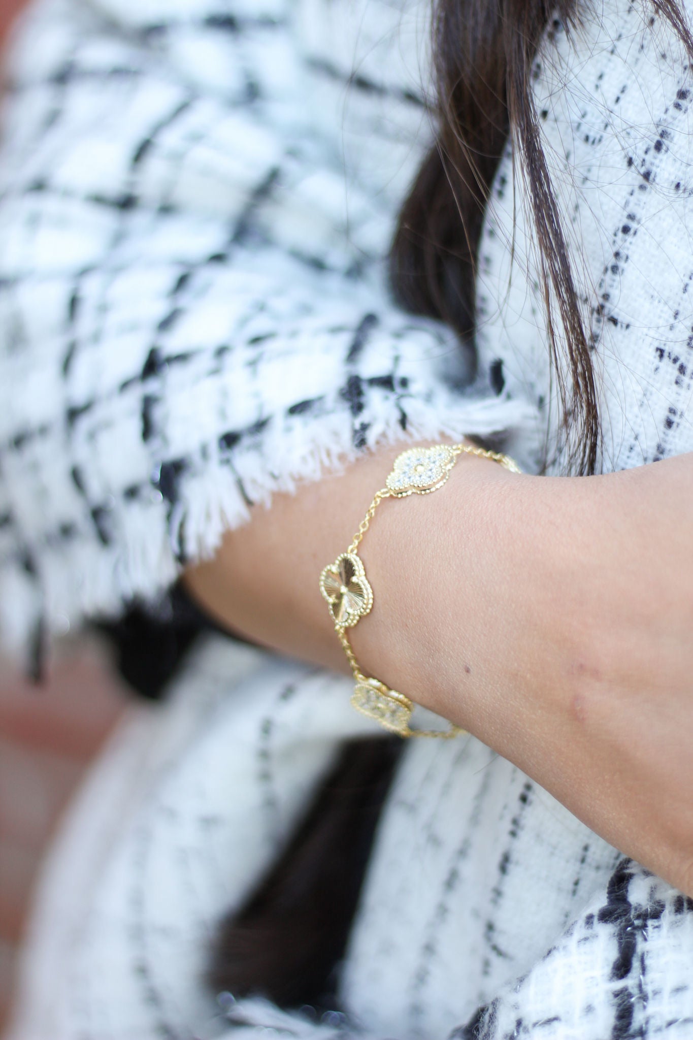Gold Five Matt Clover Bracelet