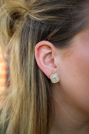 Standout Oversized Baguette Studs