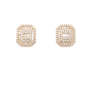 Standout Oversized Baguette Studs