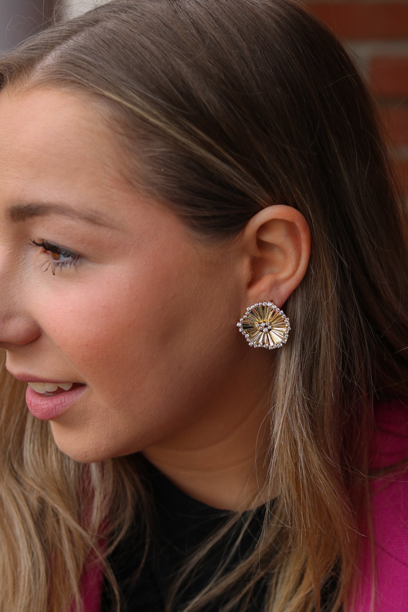 Pleated Showstopper Studs