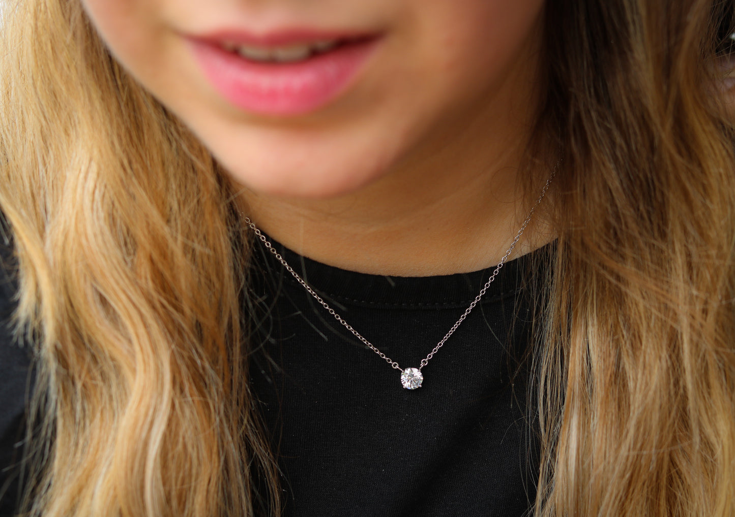 Small Solitaire Necklace