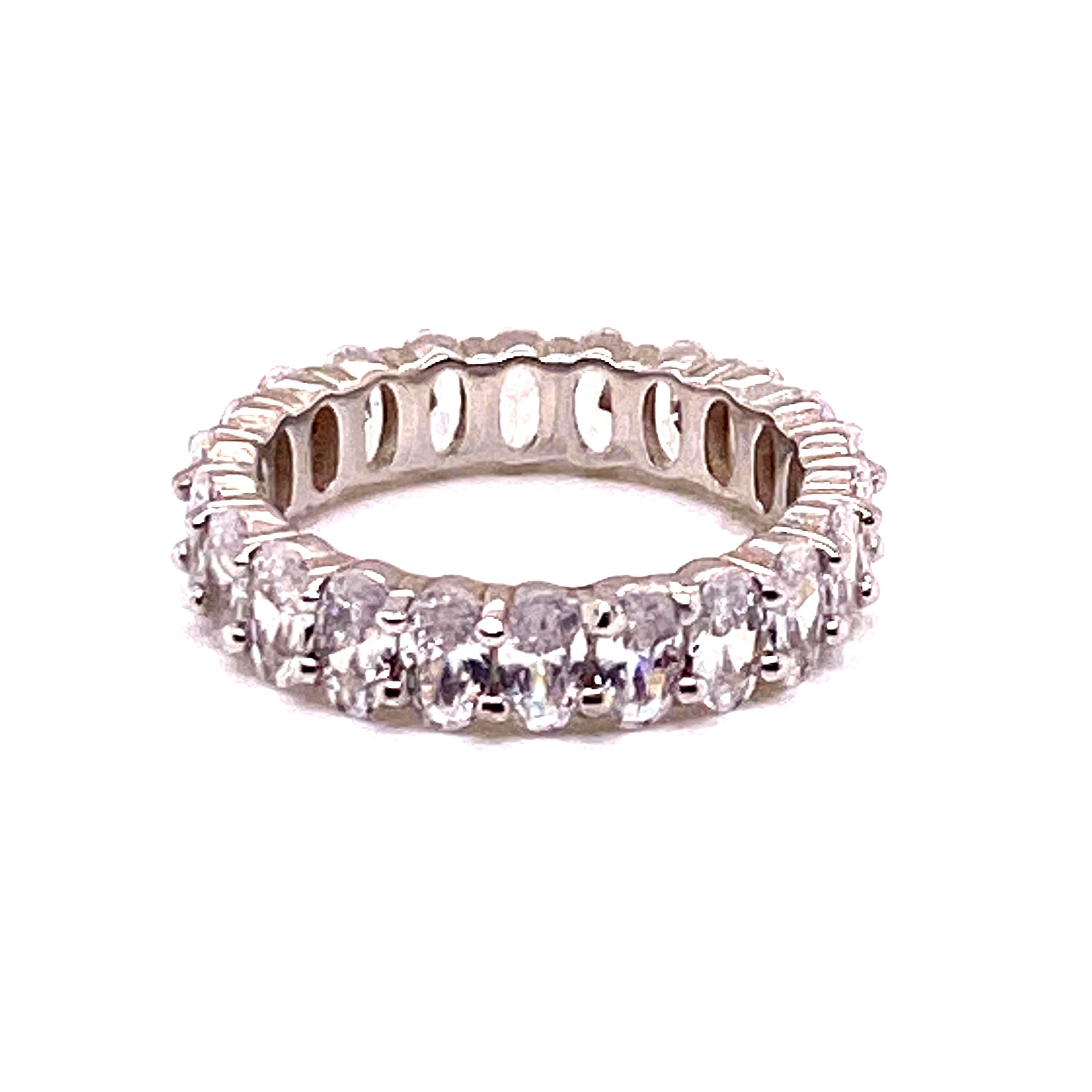 Thick Oval Eternity Ring
