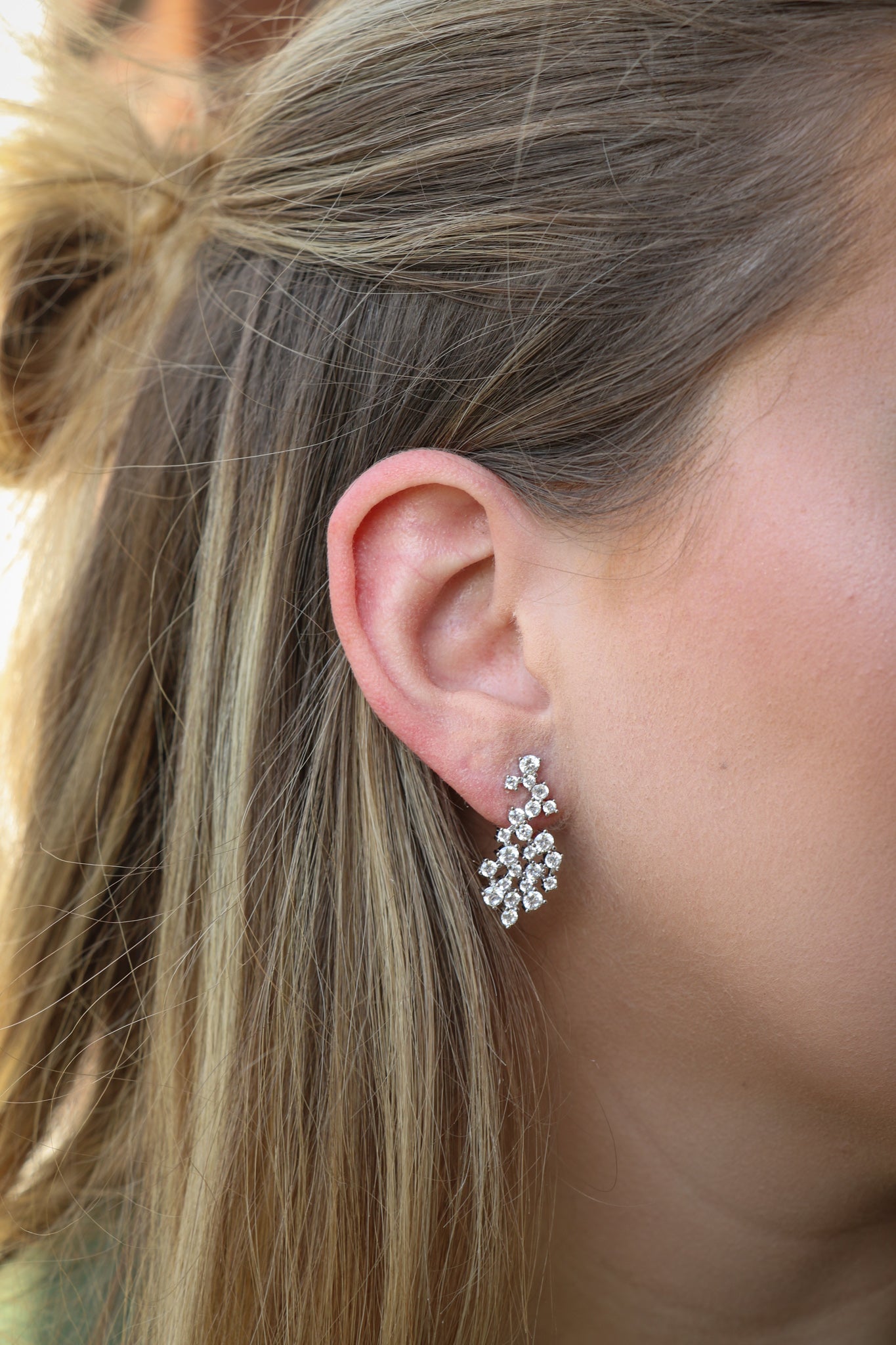 Cluster Downward Earrings