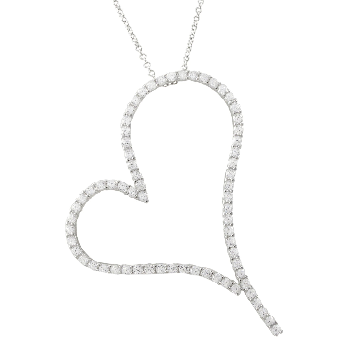 Slanted Heart Necklace
