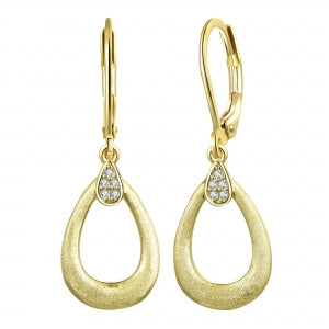 Matte Brushed Teardrop Earrings