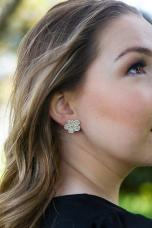 Unique Floral Statement Stud