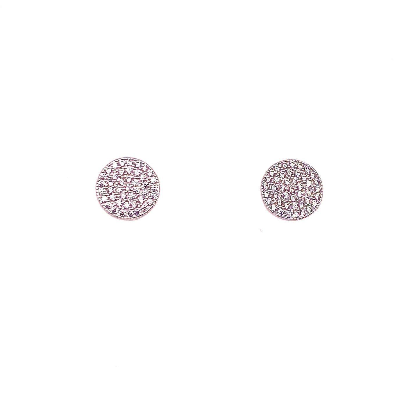 Small Pave Disc Studs